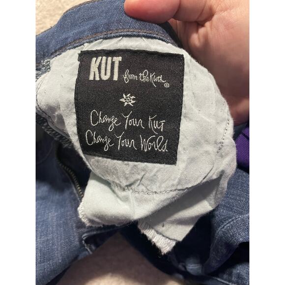 NWT Kut From The Kloth Women's Size 4 Bardot Cropped Skinny Boyfriend Jeans Blue - Picture 13 of 16